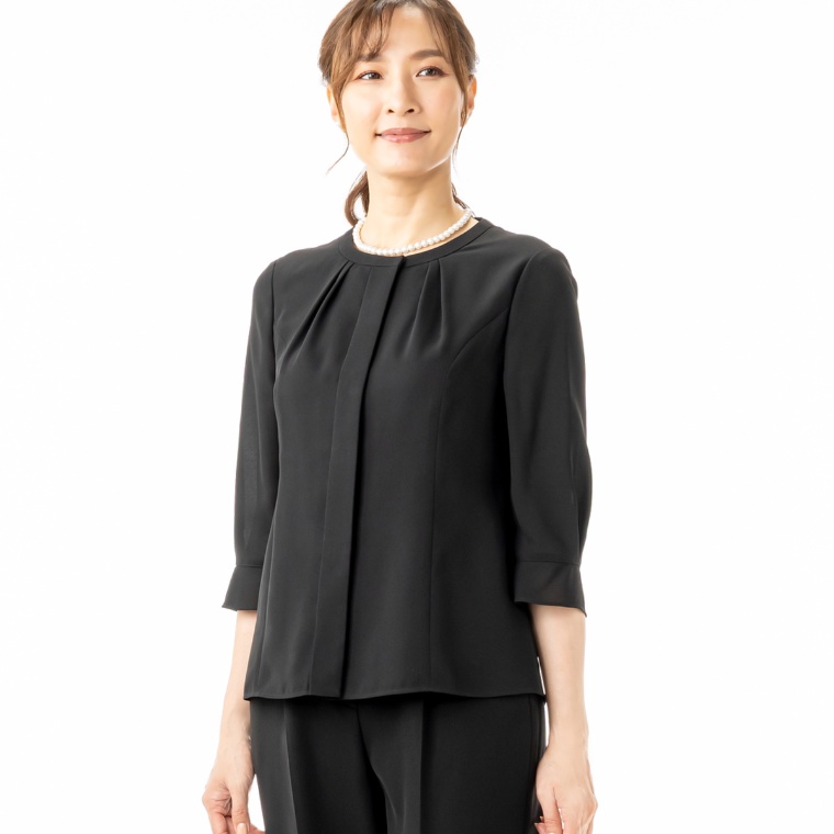 東京ソワール 快適裏地付きベーシックブラウス