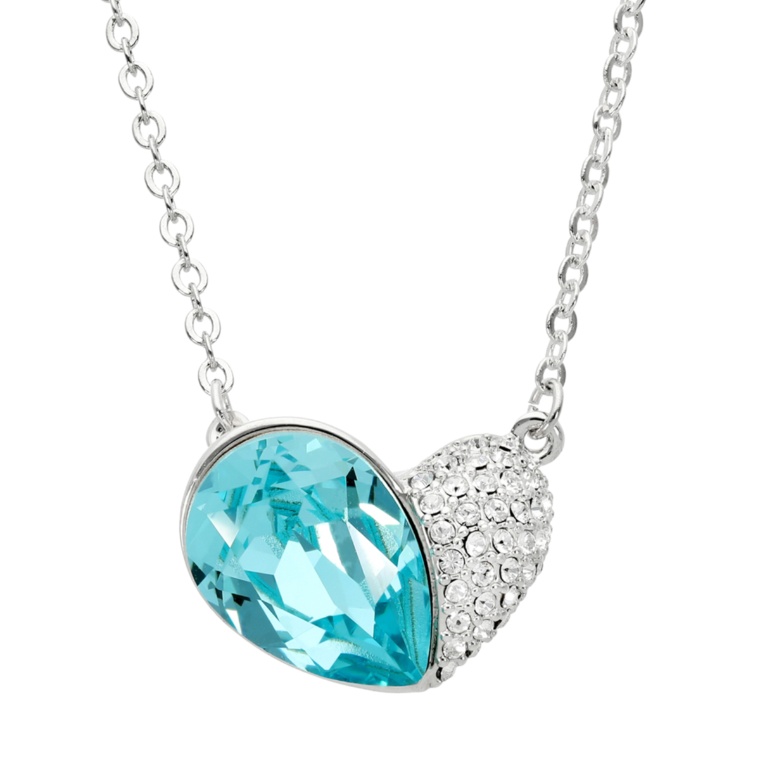 JinkaNezu クリスタルガラス ハートドロップ ペンダント