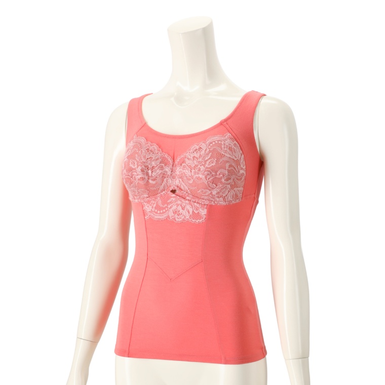 ツインクロス リラックスケア テンセル混 ノンワイヤーブラキャミ