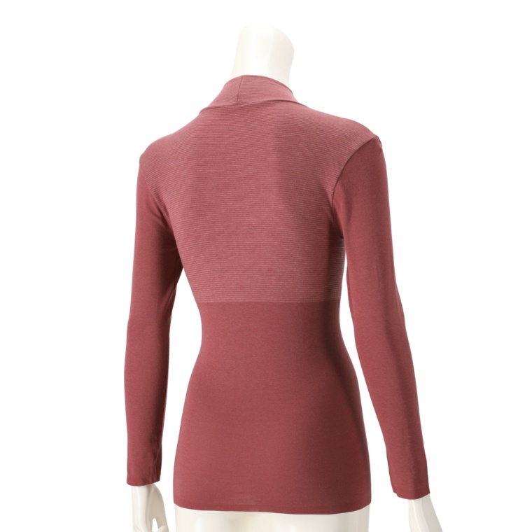 グンゼホットマジック 集中保温シームレス ハイネック8分袖