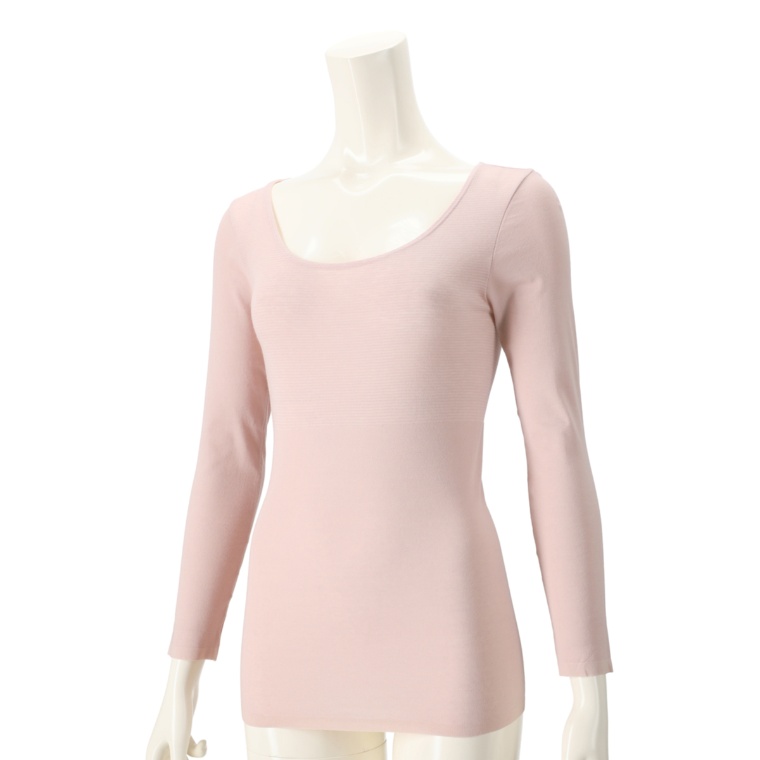 グンゼホットマジック 集中保温シームレス クルーネック8分袖