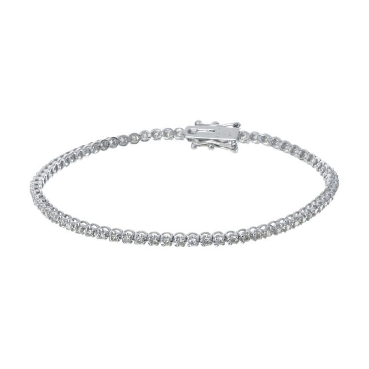 18K ダイヤモンド テニスブレスレット 計1.0ctUP