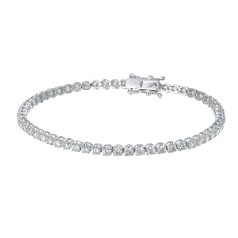 18K ダイヤモンド テニスブレスレット 計3.0ctUP