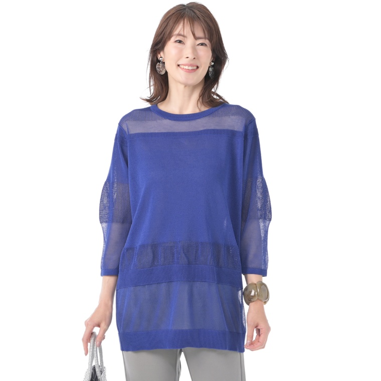 day to day シャドーボーダーニットプルオーバー