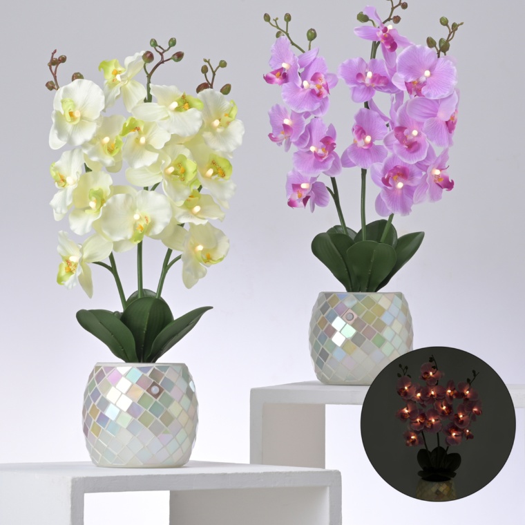 フォルモサ フラワーズ LEDライトフラワー モザイクガラス胡蝶蘭 フォルモサフラワー（Formosa flowers） QVC.jp