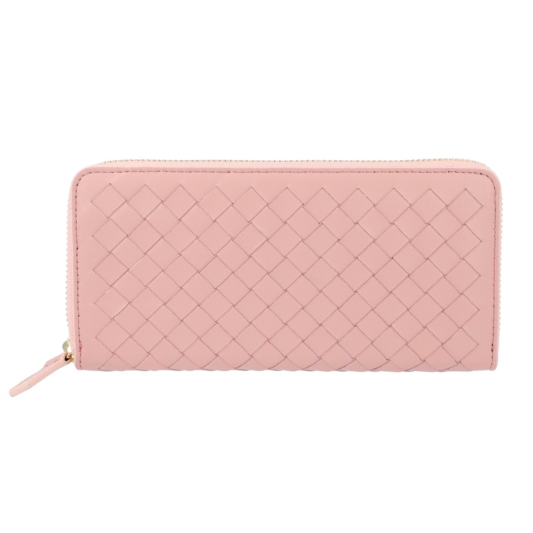 ピュアモエナ イタリアンシープスキンメッシュラウンドロングウォレット