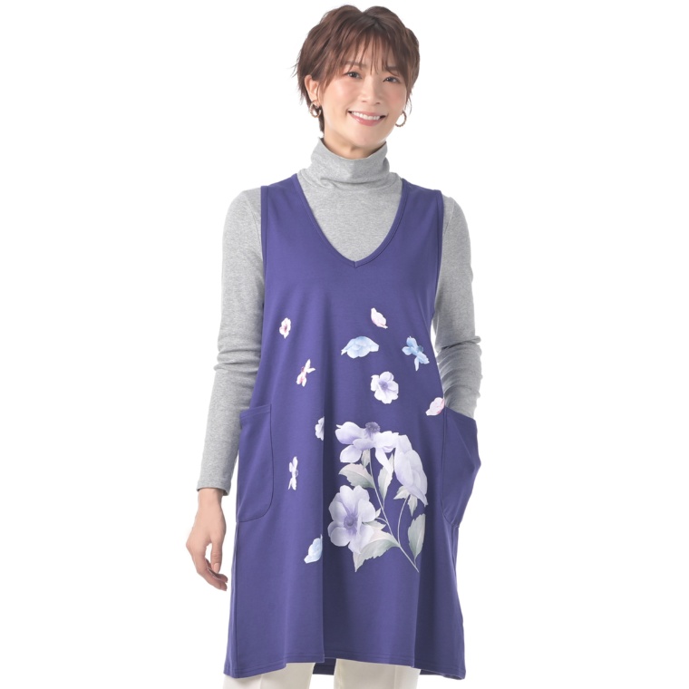 FairyStyle フラワー Vネックベストワンピース