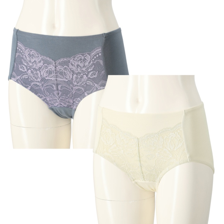 ツインクロス リラックスケア レーシーショーツ カラーが選べる2点