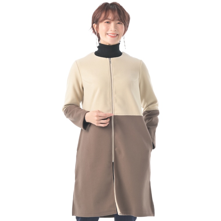 BOUTIQUE JUNKO  バイカラーコート