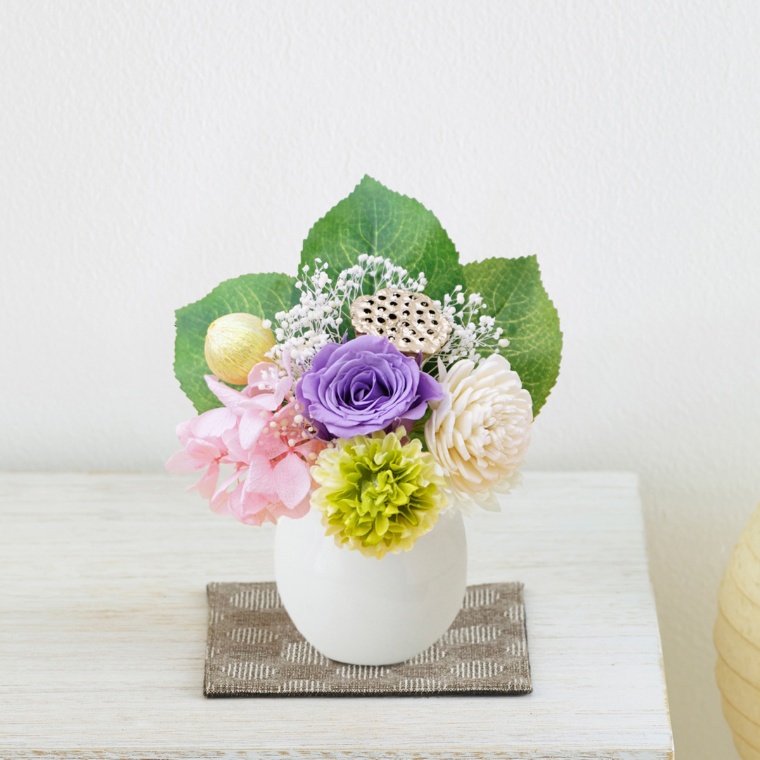 プリザーブドミニ仏花 なぎさ