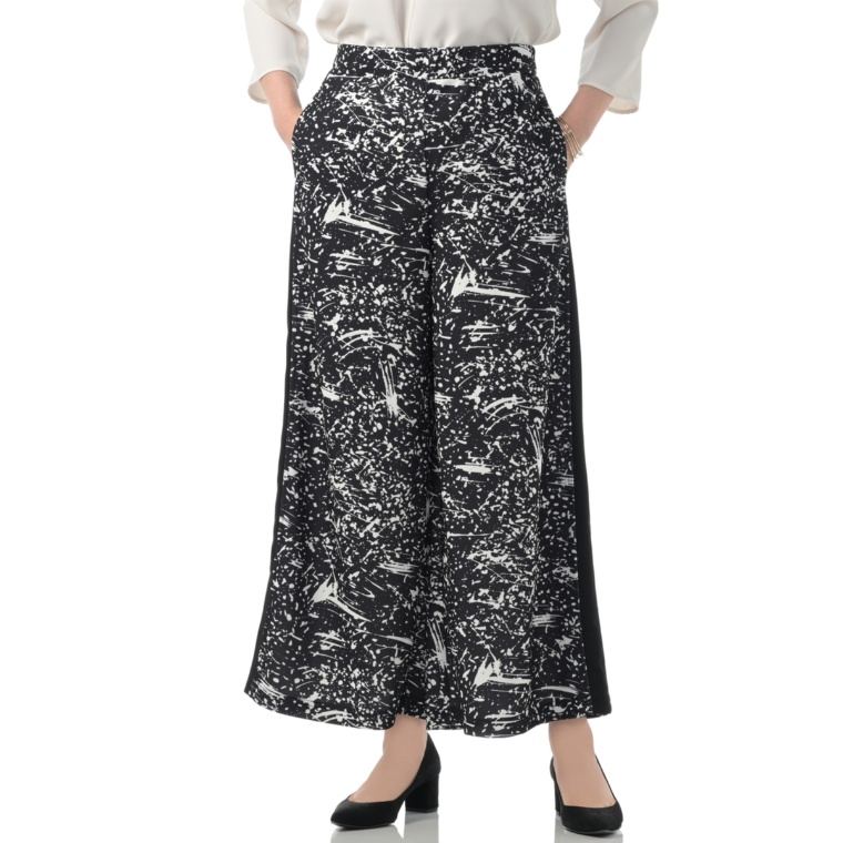 BOUTIQUE JUNKO スプラッシュプリントワイドパンツ