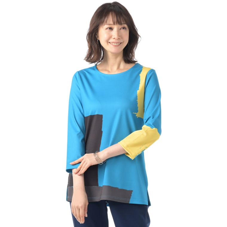 BOUTIQUE JUNKO アブストラクトプリントプルオーバー