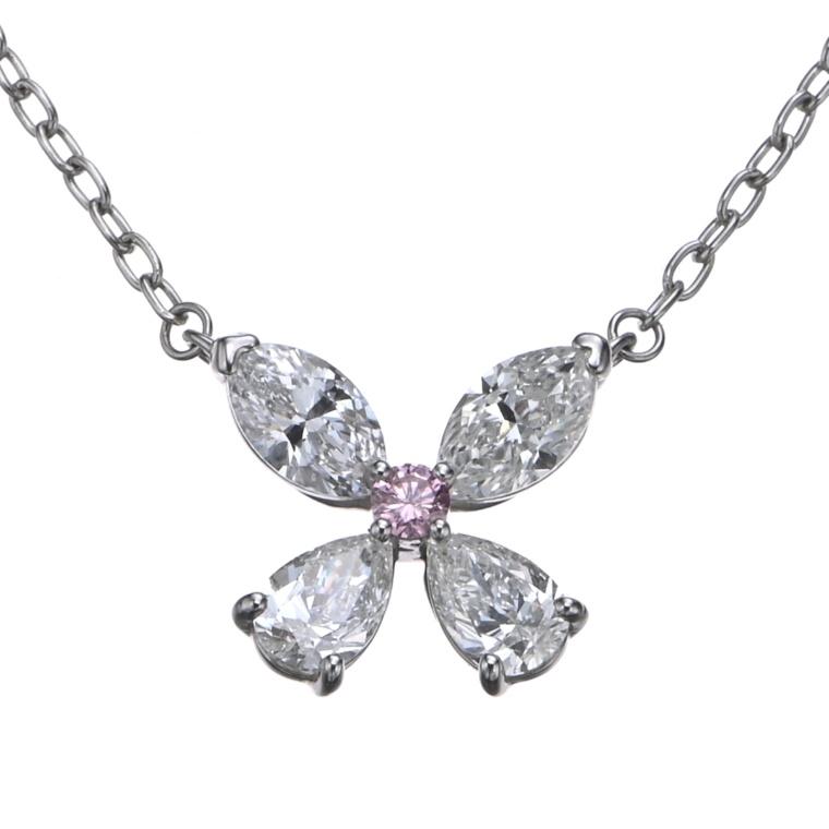 PT950 ファンシーインテンスピンクダイヤモンドペンダント