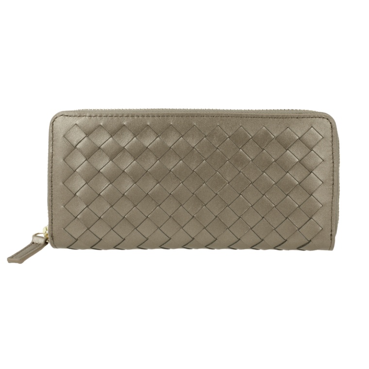 ピュアモエナ イタリアンシープスキンメッシュラウンドウォレット