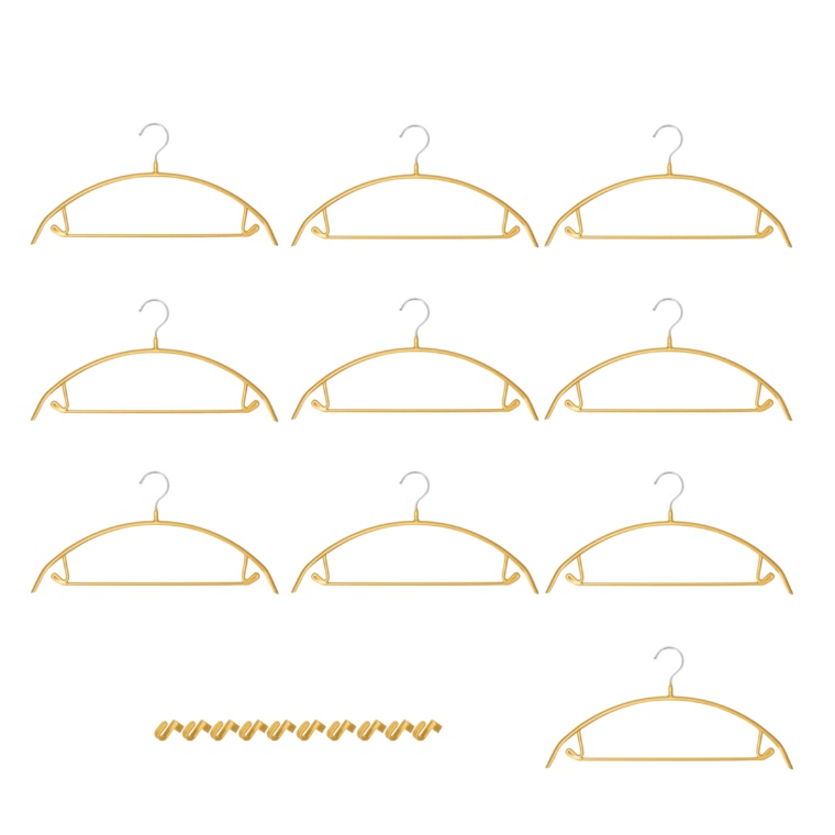 ノンスリップハンガー セットアップタイプ 10本連結フック付