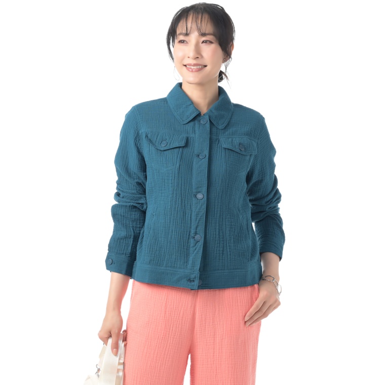 Isaac Mizrahi Live コットンダブルガーゼジャケット