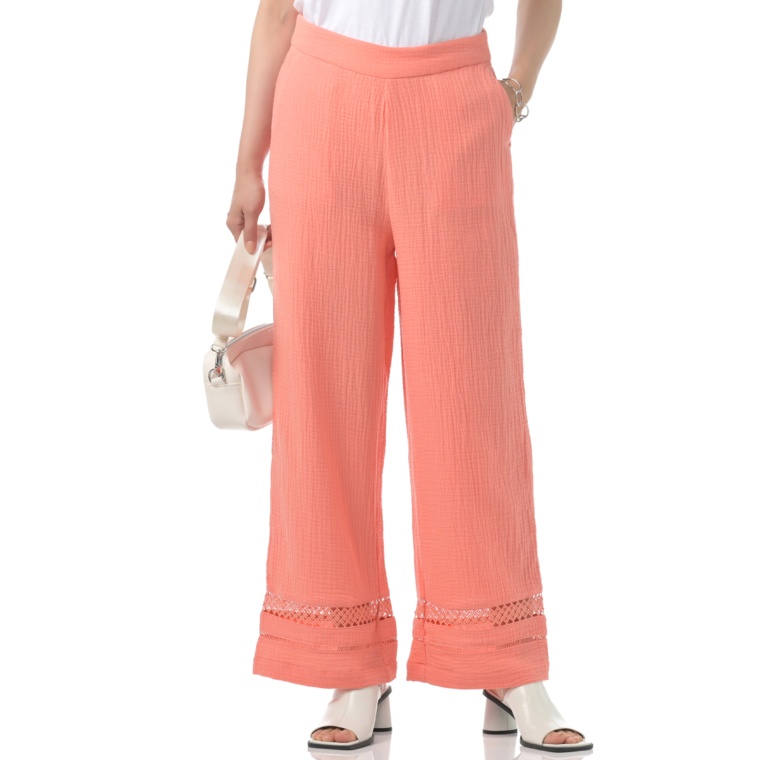 Isaac Mizrahi Liveコットンダブルガーゼワイドパンツ