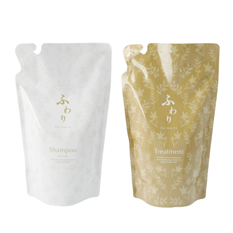 ふわり シャンプーリフィル400ml&トリートメント リフィル400g