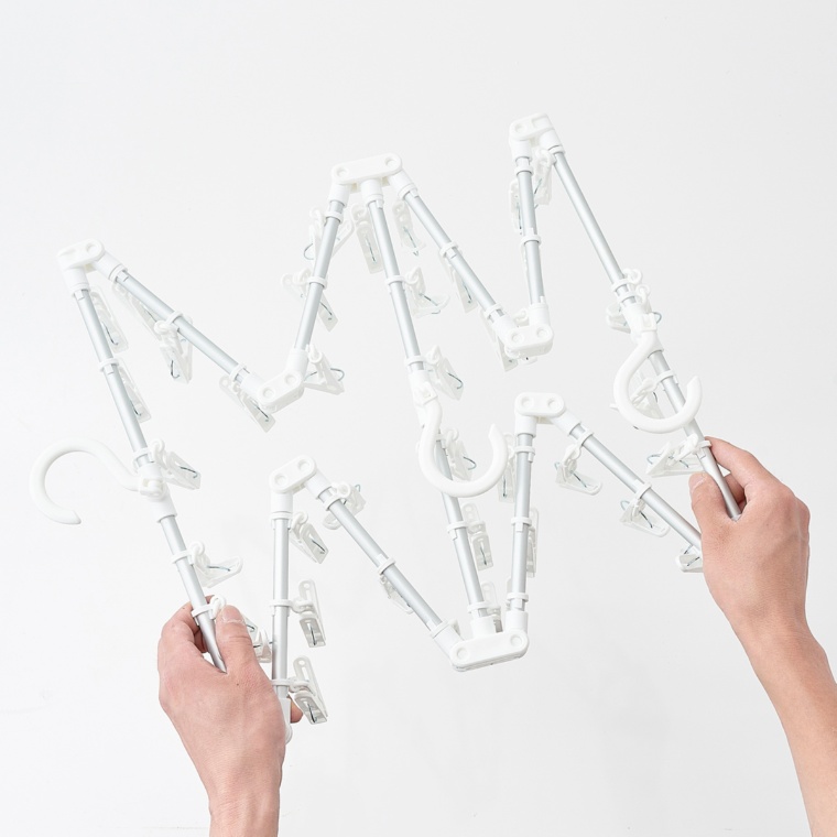 JUST DRY 伸縮できるアルミ角ハンガー42P