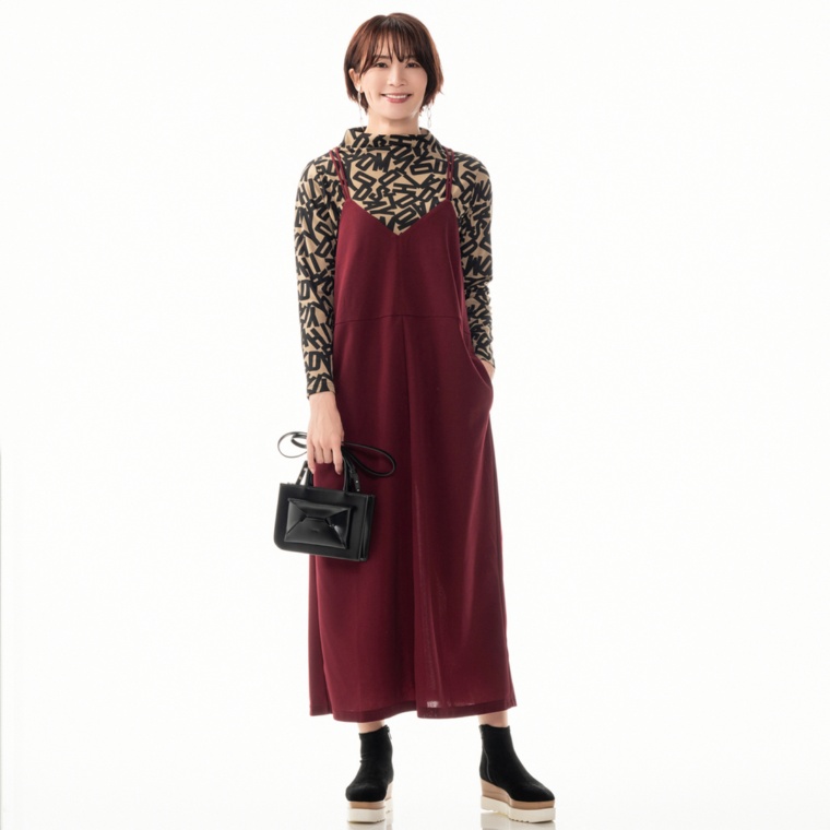 day to day デザインストラップのジャンパースカートドレス