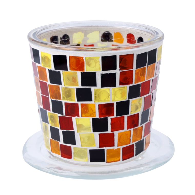 モザイクガラスの植木鉢Kaleido