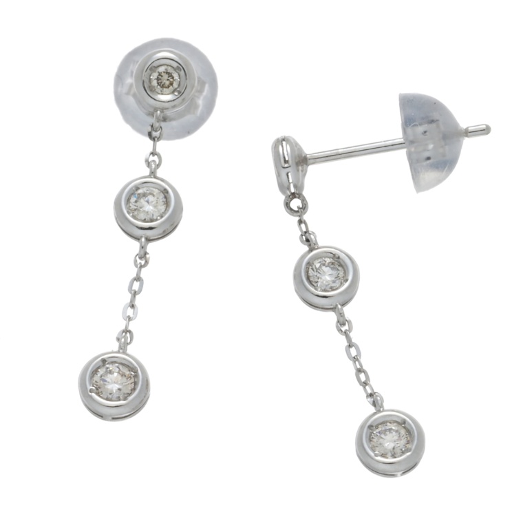 PTダイヤモンド ステーションイヤリング/ピアス 計0.16ctUP