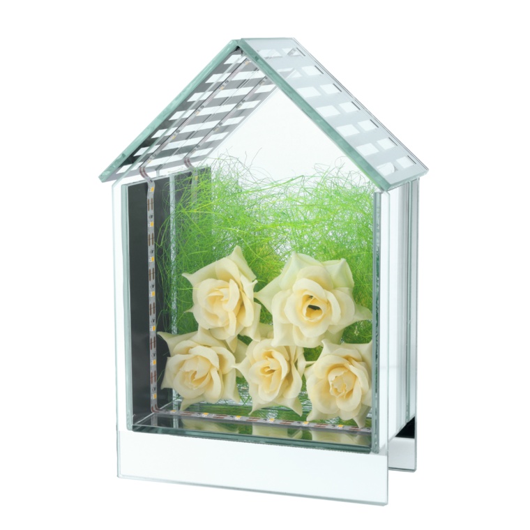 LUMIDA LED ミラーハウス フラワー 自動オンオフタイマー付