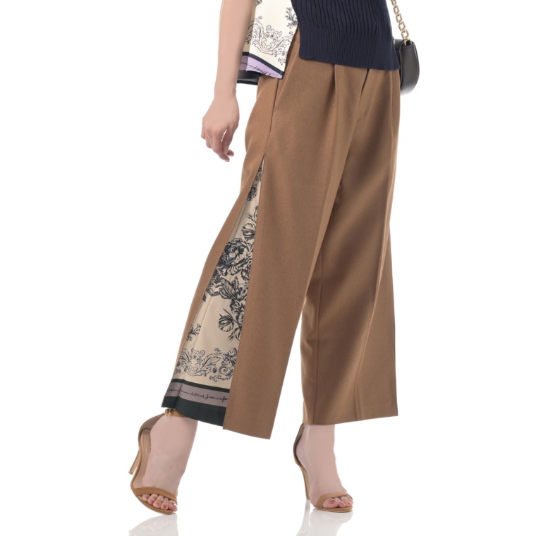 anatelier サイドプリントコンビパンツ