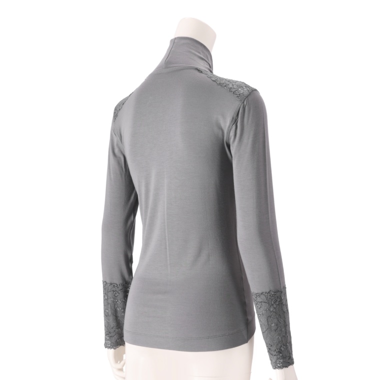 九鬼さんの発熱うるおいレーシーハイネックインナー