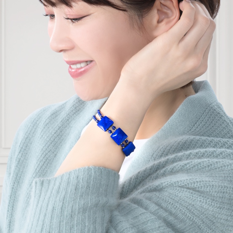越田雅哉 ラピスラズリ スクエアブレスレット