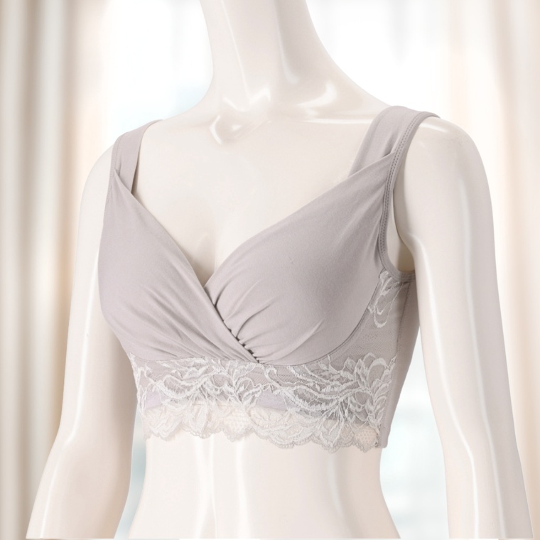 BRNYピース やさしくバストキャッチ綿混ノンワイヤーブラ