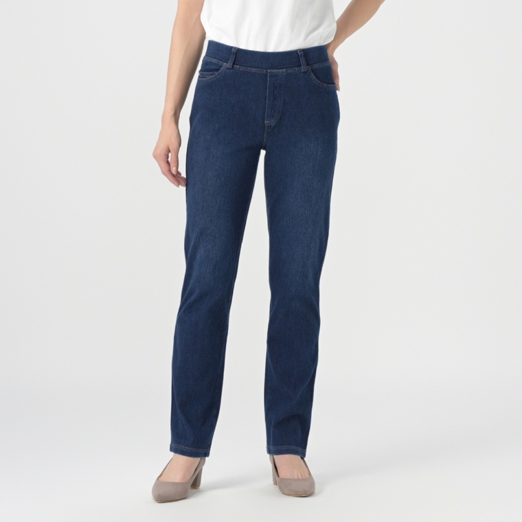 ProvadorスタイルUPプレミアムハイテンションデニムストレートパンツ