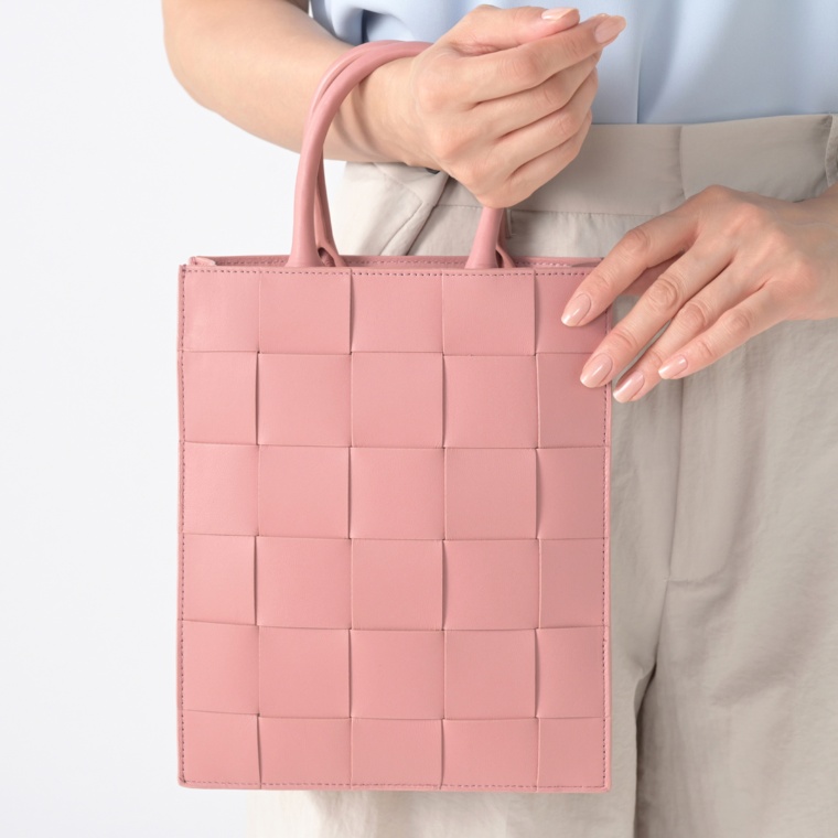 ピュアモエナ イタリアンシープスキンメッシュデザイン2WAYバッグ