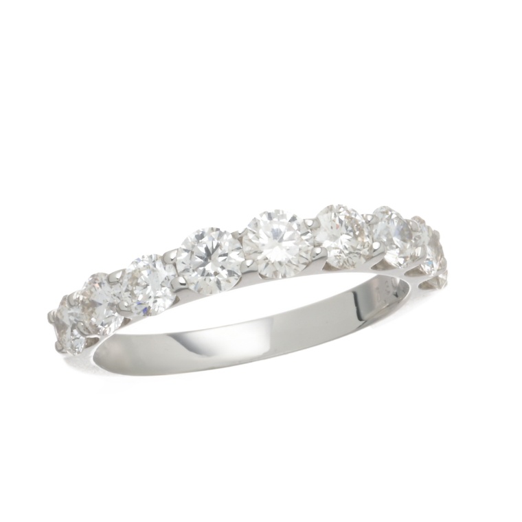 PT950 ダイヤモンドハーフエタニティーリング 計1.3ctUP