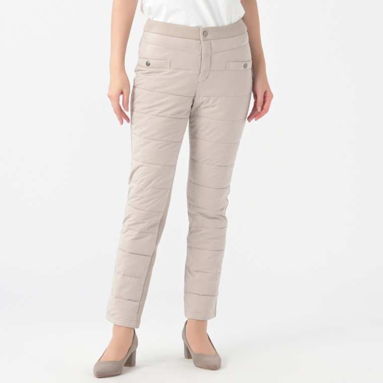 day to day 飾りフラップフロント中綿あったかパンツ