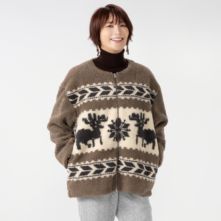 UNILOA3C もこもこカウチン風ブルゾン