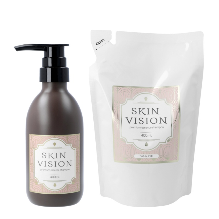 スキンビジョン プレミアムエッセンスシャンプー本体+レフィルセット