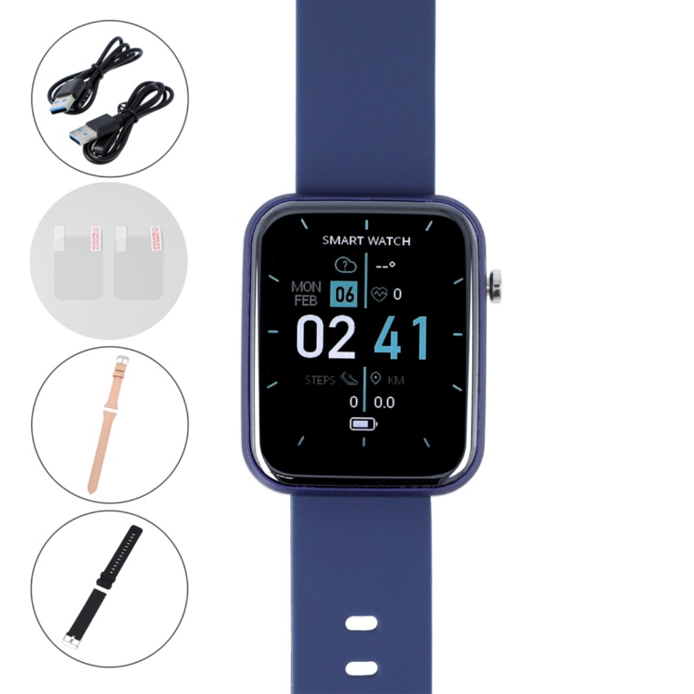 エアリアスマートウォッチWEB色 替ベルトブラック&合成皮革付