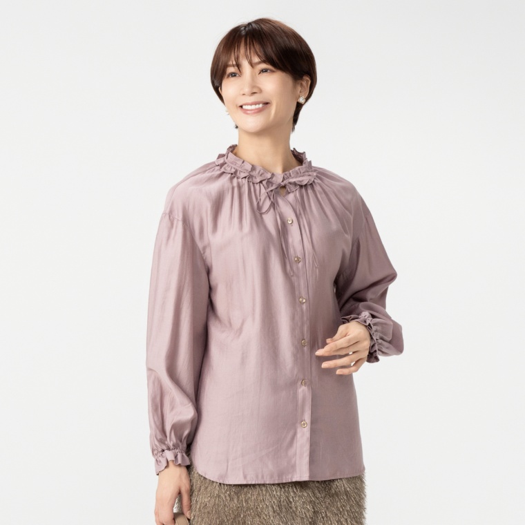 &by PINKY&DIANNE オーガンザブラウス