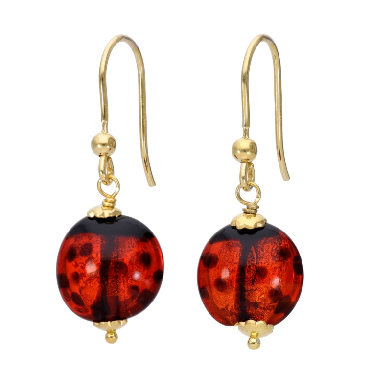 ムラーノ by フランチェスカ シルバー925 てんとう虫 ピアス