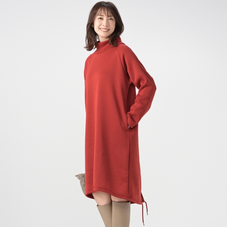 Provador ニットフリース裏起毛ワンピース