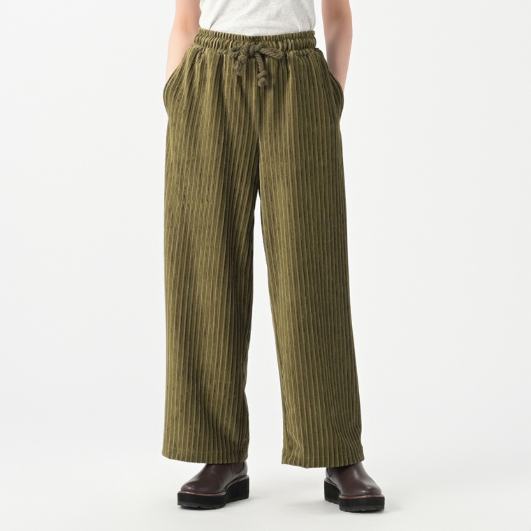 GRC ニットコーデュロイ イージーパンツ