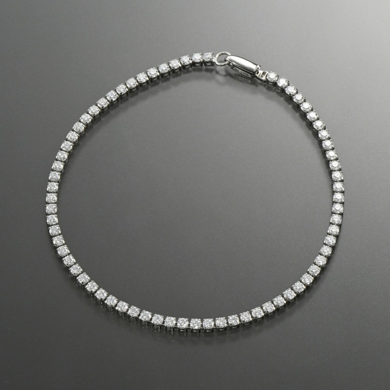 PT 合成モアッサナイト ブレスレット 計2.5ctUP