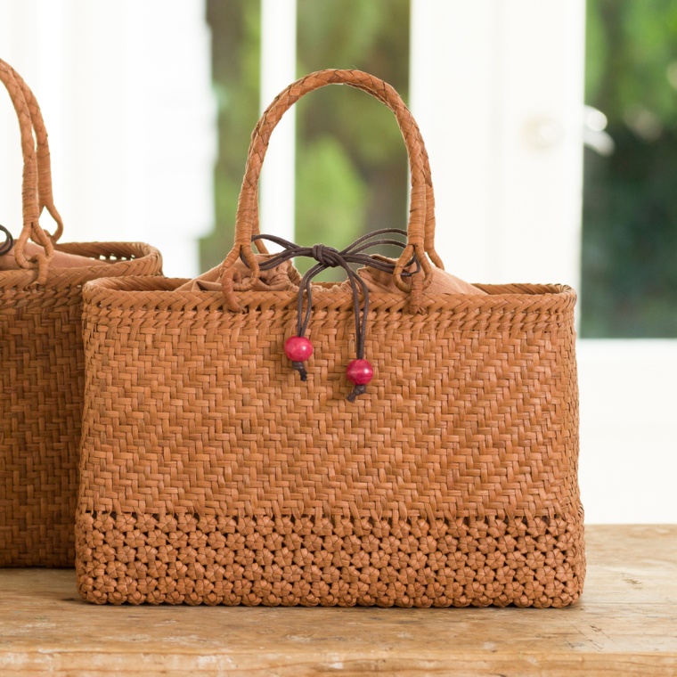 特大　山葡萄編み　カバン　バッグ　昭和レトロ　アンティーク　骨董 𓊆オーダー品完成‼︎𓊇 乱れ編みかごバックが完成しました