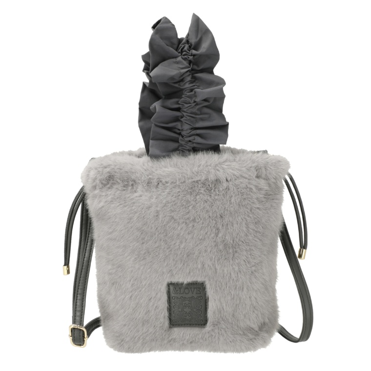 &LOVE ふりるハンドルのCUTEエコファーバッグ