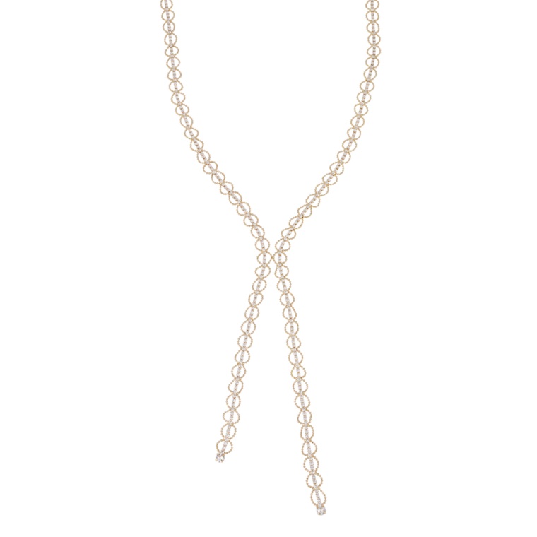 Tar Tar CZ レース風エレガントネックレス[バーサ]