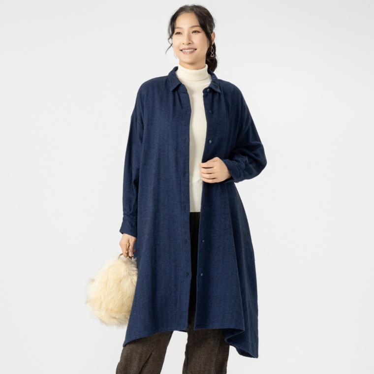 myM ツイード織ワンピースジャケット