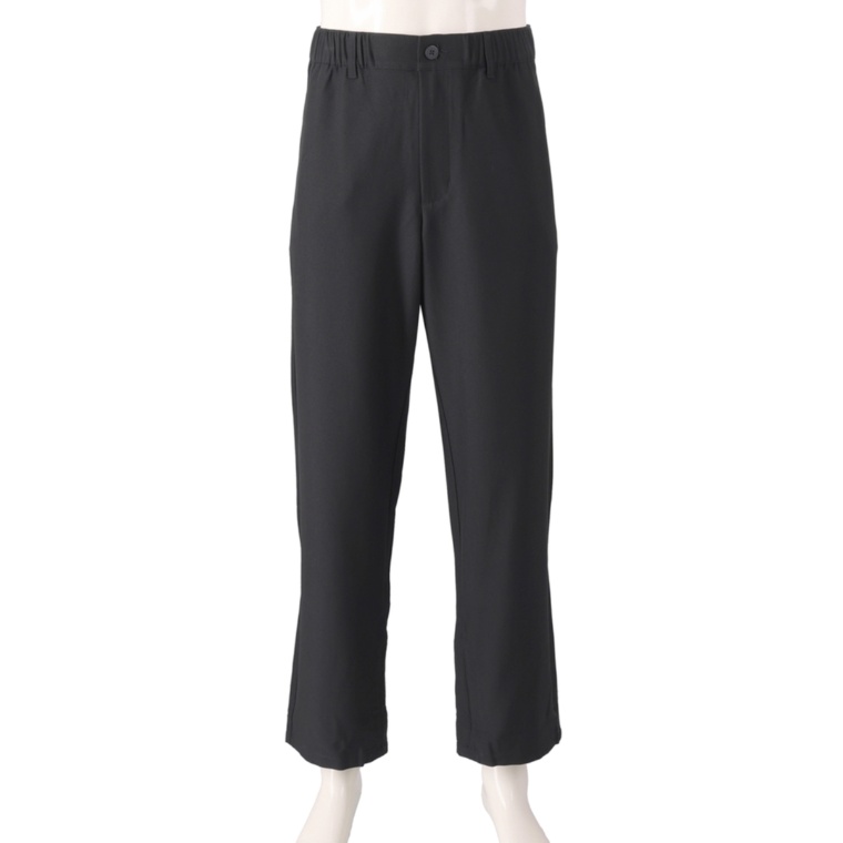 Lucca Uomo alla moda 裾シャーリングストレッチパンツ