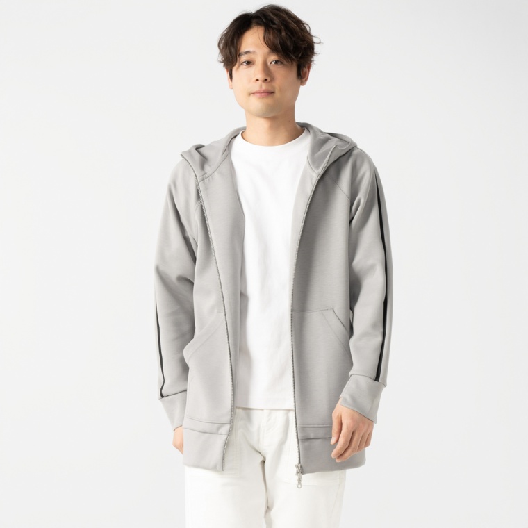 Lucca Uomo alla moda ダンボールニットロングパーカー