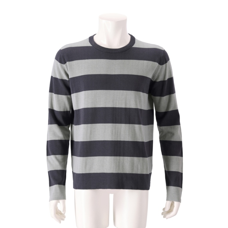 Lucca Uomo alla moda ハイゲージボーダーニット